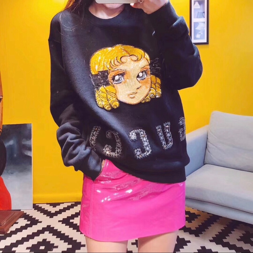 Gucci/sweater female new flower fairy